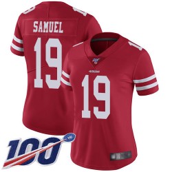Limited Women's Deebo Samuel Red Home Jersey - #19 Football San Francisco 49ers 100th Season Vapor Untouchable