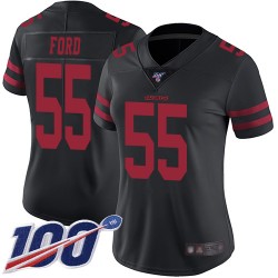 Limited Women's Dee Ford Black Alternate Jersey - #55 Football San Francisco 49ers 100th Season Vapor Untouchable