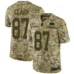 Limited Youth Dwight Clark Camo Jersey - #87 Football San Francisco 49ers 2018 Salute to Service