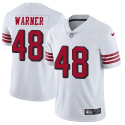 Limited Youth Fred Warner White Jersey - #54 Football San Francisco 49ers Rush Vapor Untouchable
