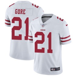 Limited Youth Frank Gore White Road Jersey - #21 Football San Francisco 49ers Vapor Untouchable