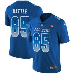 Limited Youth George Kittle Royal Blue Jersey - #85 Football San Francisco 49ers NFC 2019 Pro Bowl