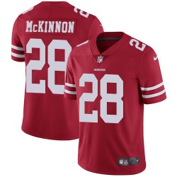 Limited Youth Jerick McKinnon Red Home Jersey - #28 Football San Francisco 49ers Vapor Untouchable