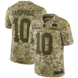 Limited Youth Jimmy Garoppolo Camo Jersey - #10 Football San Francisco 49ers 2018 Salute to Service