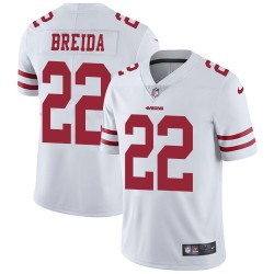 Limited Youth Matt Breida White Road Jersey - #22 Football San Francisco 49ers Vapor Untouchable