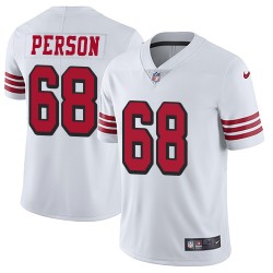 Limited Youth Mike Person White Jersey - #68 Football San Francisco 49ers Rush Vapor Untouchable