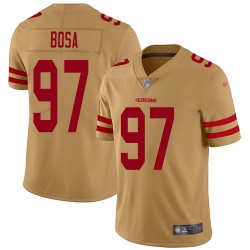 Limited Youth Nick Bosa Gold Jersey - #97 Football San Francisco 49ers Inverted Legend