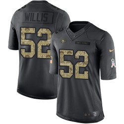 Limited Youth Patrick Willis Black Jersey - #52 Football San Francisco 49ers 2016 Salute to Service