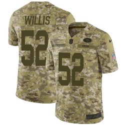Limited Youth Patrick Willis Camo Jersey - #52 Football San Francisco 49ers 2018 Salute to Service
