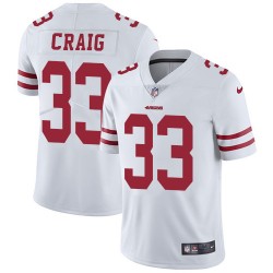 Limited Youth Roger Craig White Road Jersey - #33 Football San Francisco 49ers Vapor Untouchable
