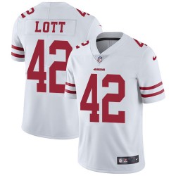 Limited Youth Ronnie Lott White Road Jersey - #42 Football San Francisco 49ers Vapor Untouchable