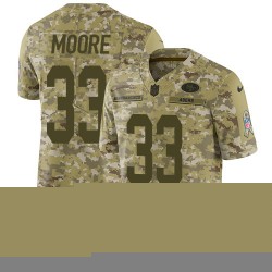 Limited Youth Tarvarius Moore Camo Jersey - #33 Football San Francisco 49ers 2018 Salute to Service