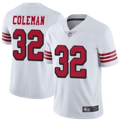 Limited Youth Tevin Coleman White Jersey - #26 Football San Francisco 49ers Rush Vapor Untouchable
