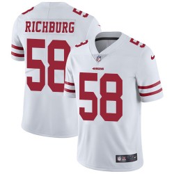 Limited Youth Weston Richburg White Road Jersey - #58 Football San Francisco 49ers Vapor Untouchable