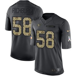 Limited Youth Weston Richburg Black Jersey - #58 Football San Francisco 49ers 2016 Salute to Service
