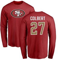Adrian Colbert Red Name & Number Logo - #27 Football San Francisco 49ers Long Sleeve T-Shirt