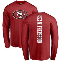 Ahkello Witherspoon Red Backer - #23 Football San Francisco 49ers Long Sleeve T-Shirt
