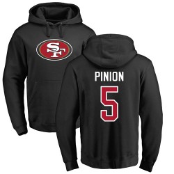 Bradley Pinion Black Name & Number Logo - #5 Football San Francisco 49ers Pullover Hoodie