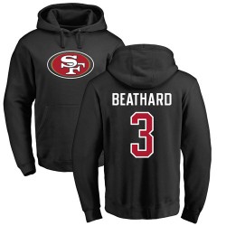 C. J. Beathard Black Name & Number Logo - #3 Football San Francisco 49ers Pullover Hoodie