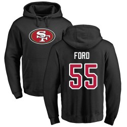 Dee Ford Black Name & Number Logo - #55 Football San Francisco 49ers Pullover Hoodie