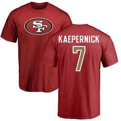 Colin Kaepernick Red Name & Number Logo - #7 Football San Francisco 49ers T-Shirt