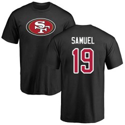 Deebo Samuel Black Name & Number Logo - #19 Football San Francisco 49ers T-Shirt