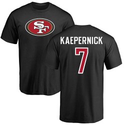 Colin Kaepernick Black Name & Number Logo - #7 Football San Francisco 49ers T-Shirt