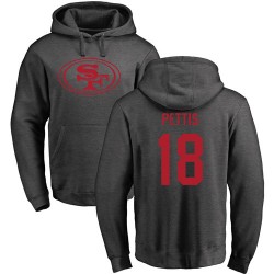 Dante Pettis Ash One Color - #18 Football San Francisco 49ers Pullover Hoodie