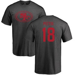 Dante Pettis Ash One Color - #18 Football San Francisco 49ers T-Shirt