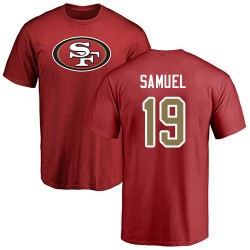 Deebo Samuel Red Name & Number Logo - #19 Football San Francisco 49ers T-Shirt