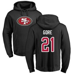 Frank Gore Black Name & Number Logo - #21 Football San Francisco 49ers Pullover Hoodie