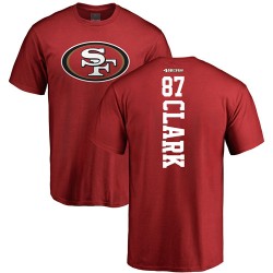 Dwight Clark Red Backer - #87 Football San Francisco 49ers T-Shirt