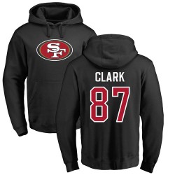 Dwight Clark Black Name & Number Logo - #87 Football San Francisco 49ers Pullover Hoodie