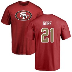 Frank Gore Red Name & Number Logo - #21 Football San Francisco 49ers T-Shirt
