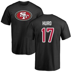 Jalen Hurd Black Name & Number Logo - #17 Football San Francisco 49ers T-Shirt