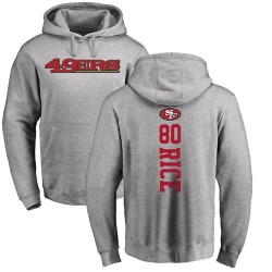 Jerry Rice Ash Backer - #80 Football San Francisco 49ers Pullover Hoodie