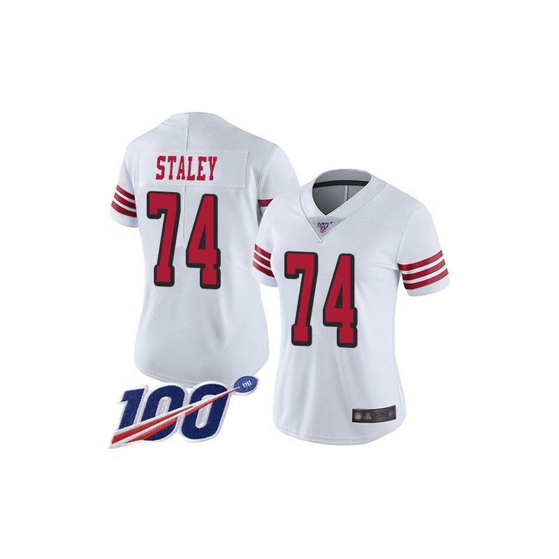 سقف روز رايز Women's San Francisco 49ers #74 Joe Staley White Nike Jersey اوردر