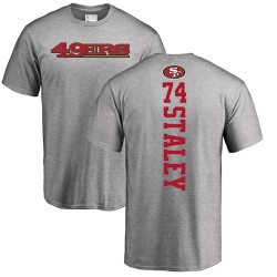 Joe Staley Ash Backer - #74 Football San Francisco 49ers T-Shirt