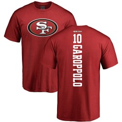 Jimmy Garoppolo Red Backer - #10 Football San Francisco 49ers T-Shirt
