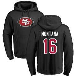 ميلانوفري Nike San Francisco 49ers #16 Joe Montana Red Black Name & Number Pullover NFL Hoodie سراويل