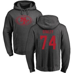 Joe Staley Ash One Color - #74 Football San Francisco 49ers Pullover Hoodie