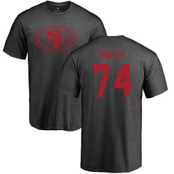Joe Staley Ash One Color - #74 Football San Francisco 49ers T-Shirt