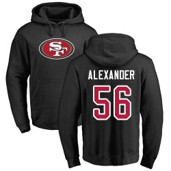 Kwon Alexander Black Name & Number Logo - #56 Football San Francisco 49ers Pullover Hoodie