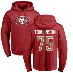 Laken Tomlinson Red Name & Number Logo - #75 Football San Francisco 49ers Pullover Hoodie