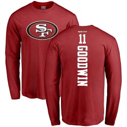 Marquise Goodwin Red Backer - #11 Football San Francisco 49ers Long Sleeve T-Shirt