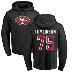 Laken Tomlinson Black Name & Number Logo - #75 Football San Francisco 49ers Pullover Hoodie