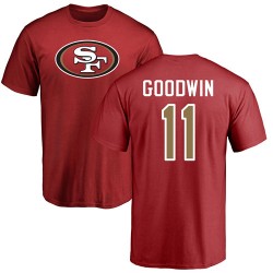 Marquise Goodwin Red Name & Number Logo - #11 Football San Francisco 49ers T-Shirt