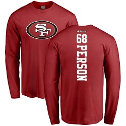 Mike Person Red Backer - #68 Football San Francisco 49ers Long Sleeve T-Shirt