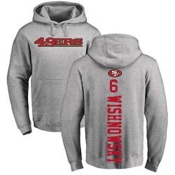 Mitch Wishnowsky Ash Backer - #6 Football San Francisco 49ers Pullover Hoodie