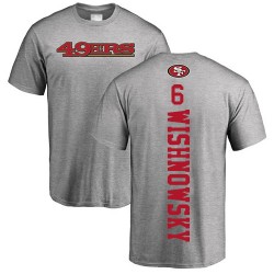 Mitch Wishnowsky Ash Backer - #6 Football San Francisco 49ers T-Shirt